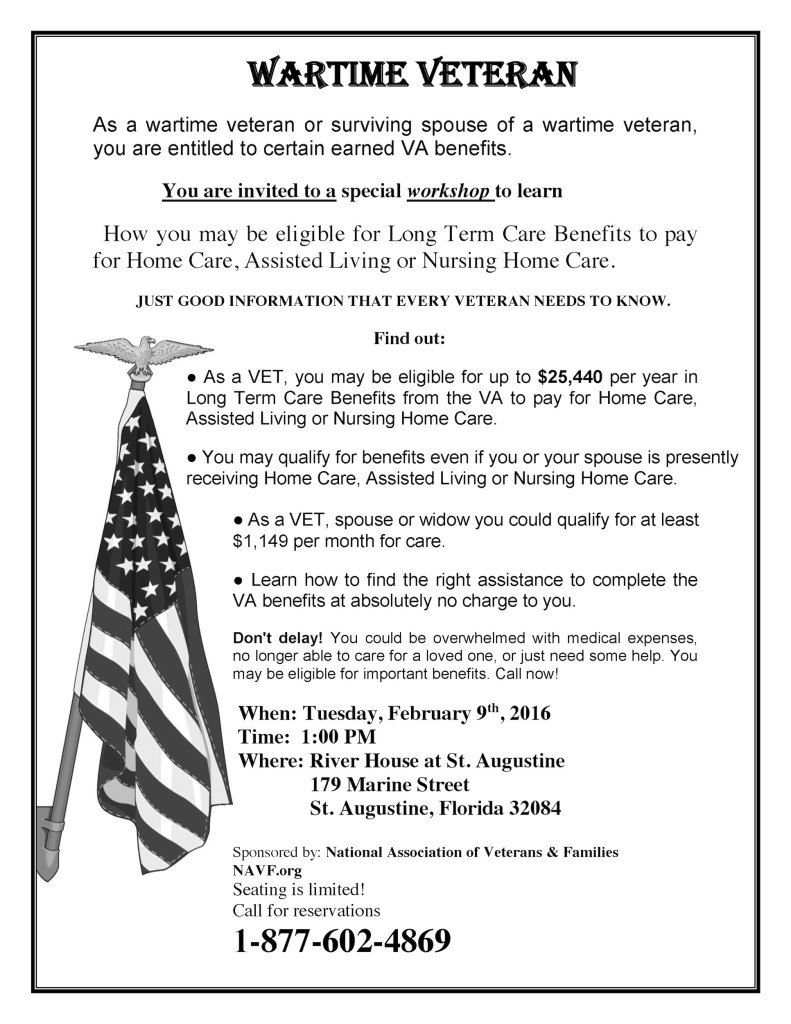 2016-02-09 VA Flyer for Seminar at River House St Augustine