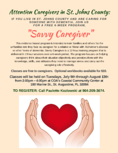 Flyer Heart - Be a Savvy Caregiver